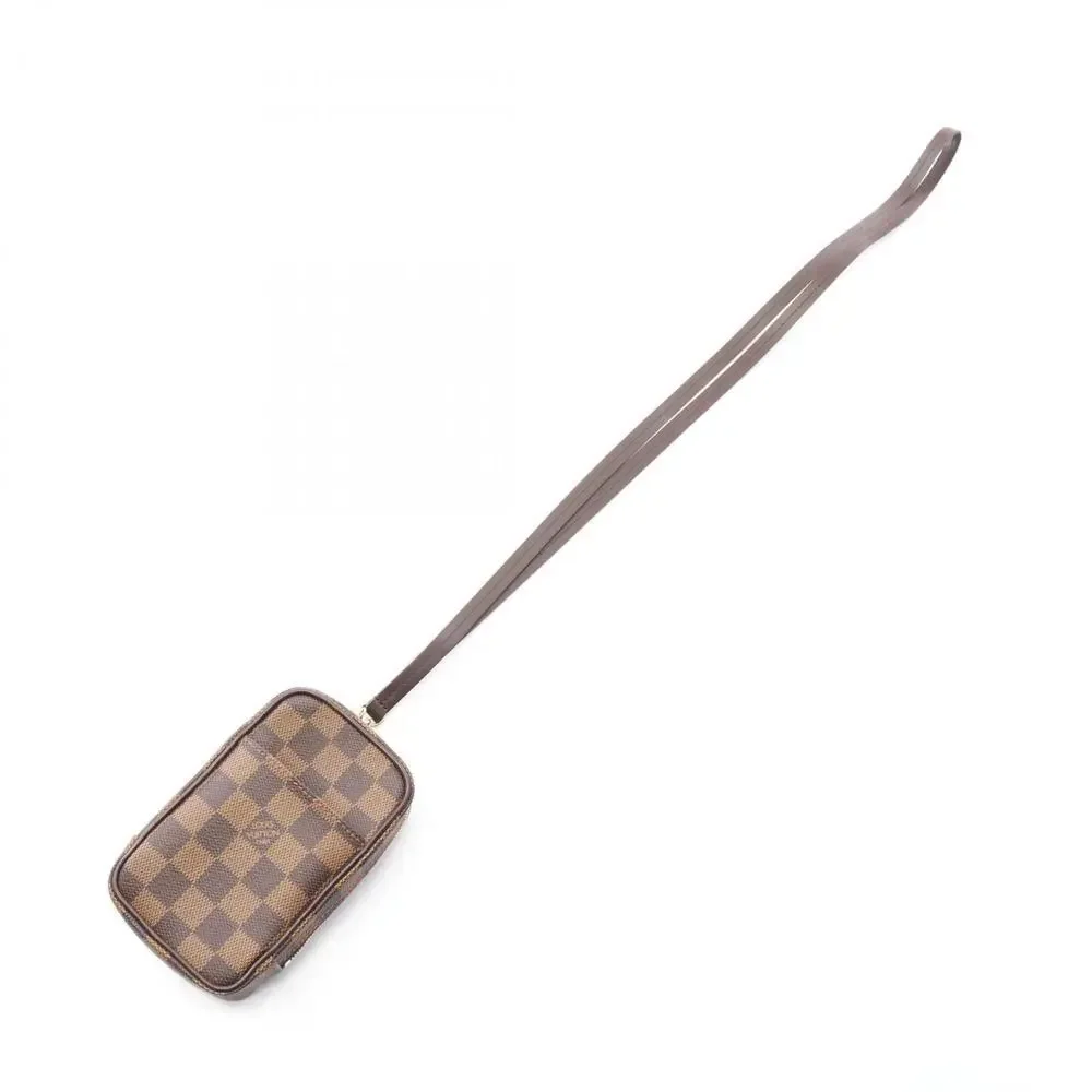 LOUIS VUITTON Brown Damier Leather Pouch - Picture 8 of 8